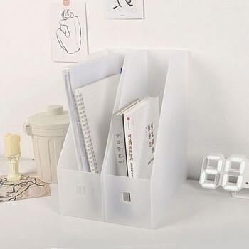 INS Style Folding File Storage Box Organizer επιφάνειας εργασίας PP Πλαστική θήκη εγγράφων Sundries Storage Box Σχολικά προμήθειες