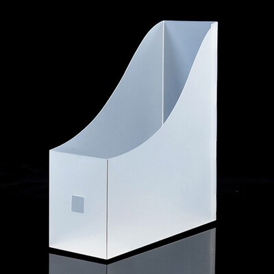 INS Style Сгъваема кутия за съхранение на файлове Настолен органайзер PP пластмасов държач за документи Кутия за съхранение на различни предмети Училищни офис консумативи