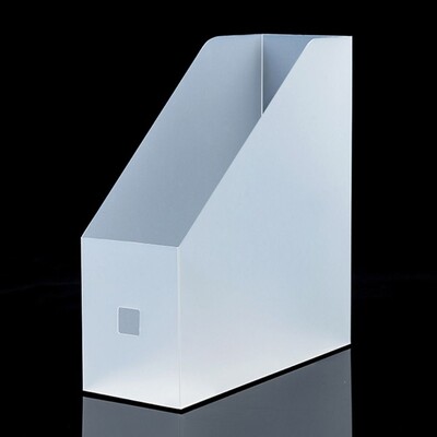 INS Style Сгъваема кутия за съхранение на файлове Настолен органайзер PP пластмасов държач за документи Кутия за съхранение на различни предмети Училищни офис консумативи