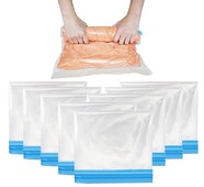 8 pakiranja komprimiranih vrećica za višekratnu upotrebu Vakuumske vrećice za organizator putovanja Štedi prostor u kovčegu Nije potrebna pumpa