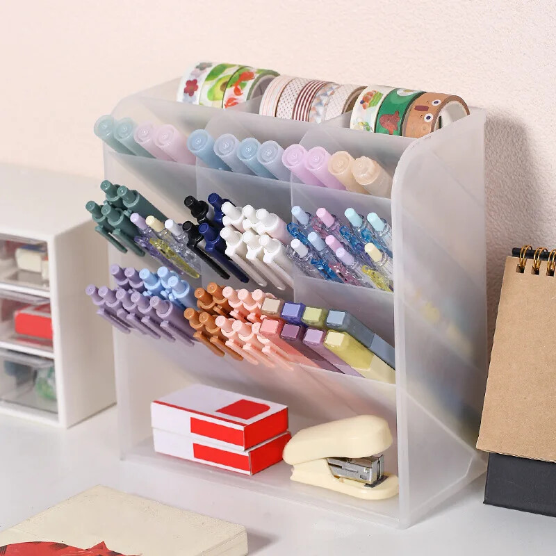 Studentska višenamjenska pernica velikog kapaciteta, jednostavno ukošeno umetanje, umjetnička olovka za crtanje, stalak za izložbe, kutija za pohranu pisaćih materijala