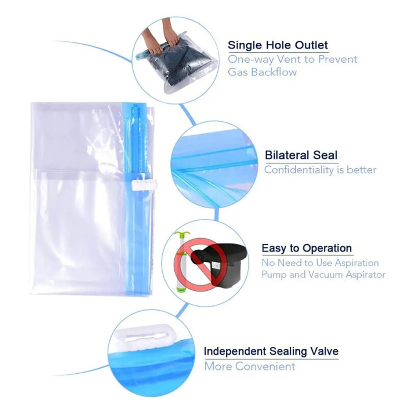 6 gab ceļojumu kompresijas somas Garderobes Bagāžas Vietas taupīšanas somas koferu iesaiņošanai Sarullējams gaisa vakuuma maiss