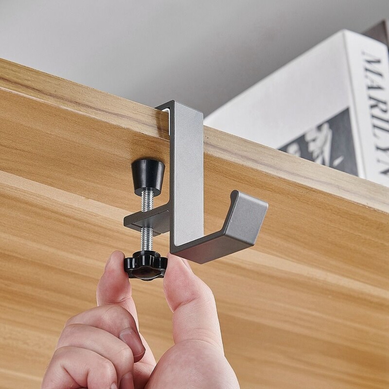 Iekarināmās somas āķis bez perforatora Studenta rakstāmgalda sānu pakarināmā soma Artefakts Noņemams mobilais rokassomu turētāji Daudzfunkcionāls galda āķis