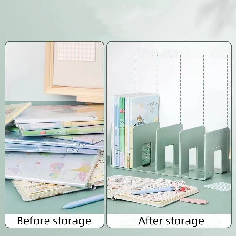 4 rácsos könyvtartó állvány könyvespolc asztali dekor tároló állvány Könyvtartó könyvtartó iskolai írószerek irodai asztali fájlrendező