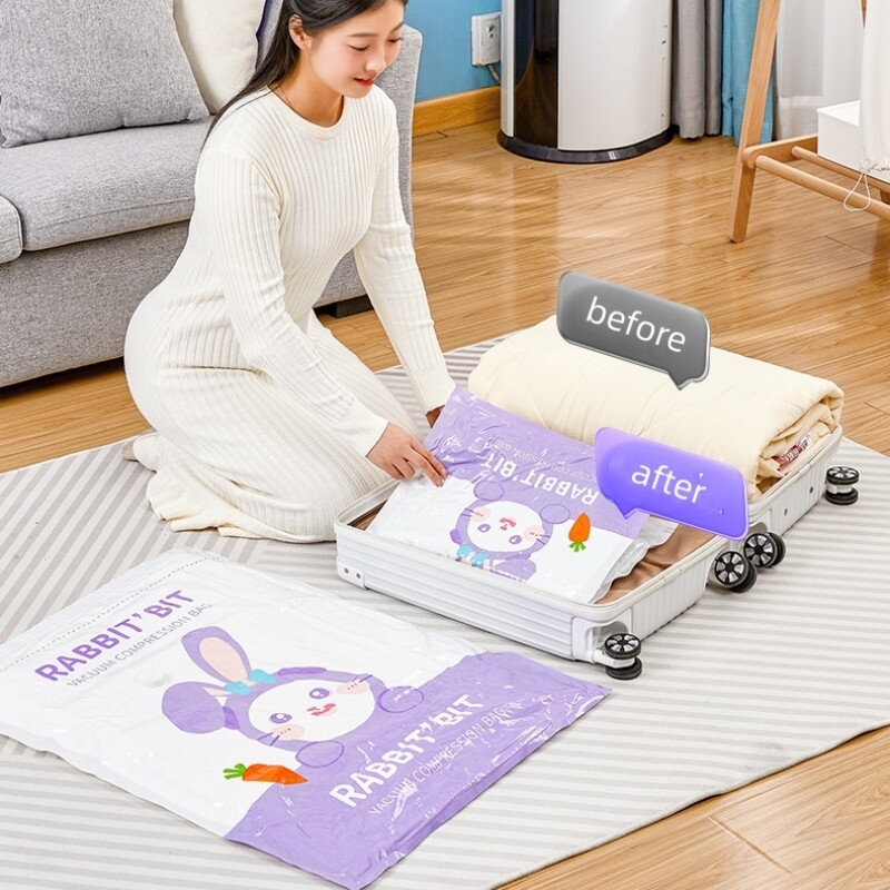 Višekratna vakuumska vrećica i navlaka za pumpu za odjeću. Velika kompresirana plastična prazna vrećica. Spremnik za pohranu pribora za putovanja.