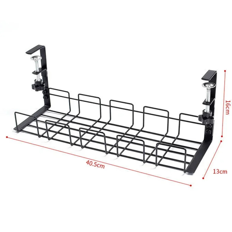 1 komad stolnog stalka za pohranu s neperforiranim žičanim umetkom, košara za upravljanje žicama za stol računala, kućni i uredski pribor