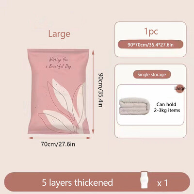 1 tk 11 siidist paksendatud tekk riiete vaakumkompressiokott, pagasi riiete hoiukott, kolimiskott