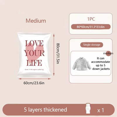 1 tk 11 siidist paksendatud tekk riiete vaakumkompressiokott, pagasi riiete hoiukott, kolimiskott