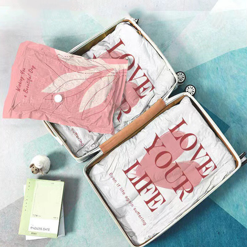 1 tk 11 siidist paksendatud tekk riiete vaakumkompressiokott, pagasi riiete hoiukott, kolimiskott