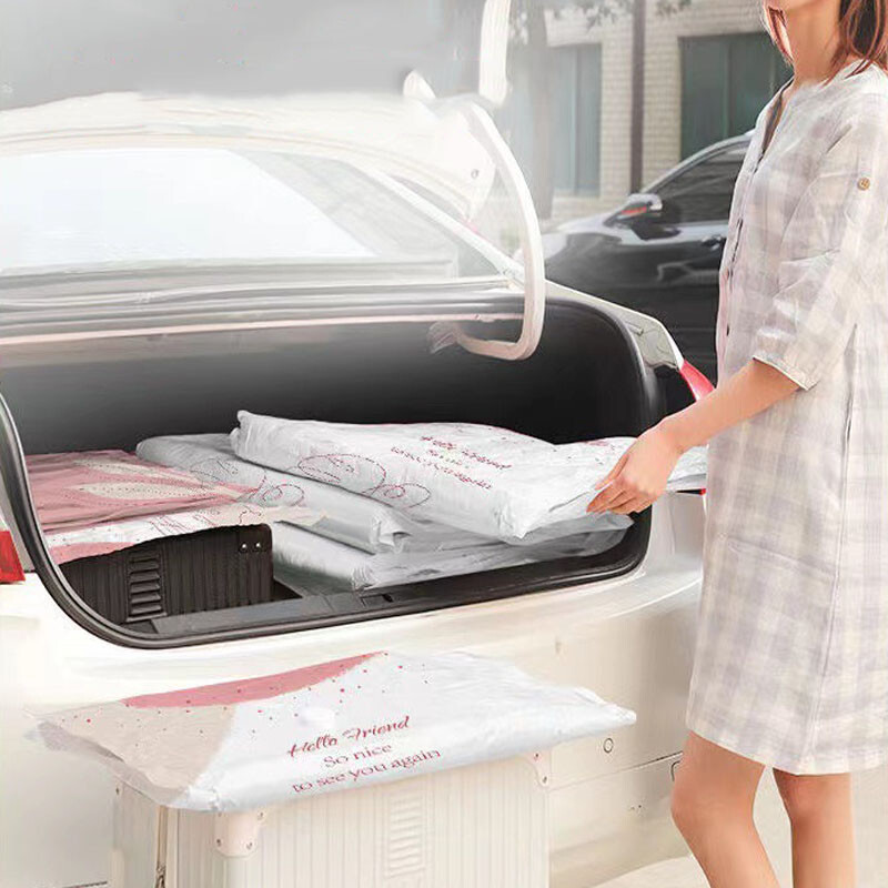 1 tk 11 siidist paksendatud tekk riiete vaakumkompressiokott, pagasi riiete hoiukott, kolimiskott