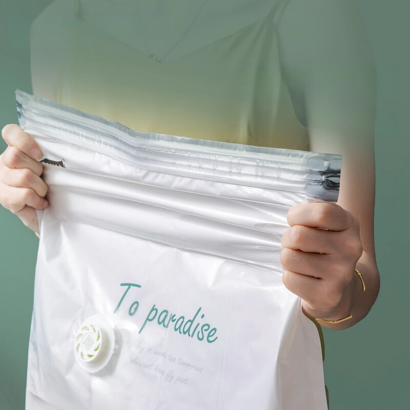 Nereikia siurblių vakuuminių maišelių Dideli plastikiniai laikymo maišeliai, skirti drabužiams laikyti antklodės Kompresinis tuščias maišelis Uždengia kelionių priedus