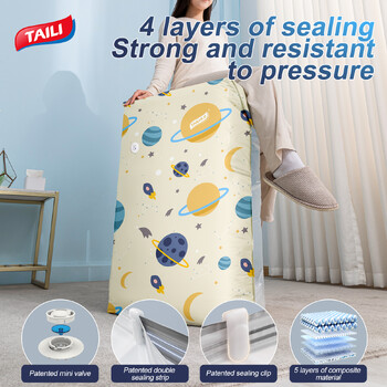 TAILI Vacuum Seal Bag Τσάντες εξοικονόμησης χώρου για ρούχα Μαξιλάρι τσάντα συμπίεσης Τσάντες αποθήκευσης κενού Ρούχα Τσάντα αποθήκευσης ταξιδίου