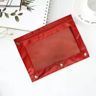 Torbica za olovke s patentnim zatvaračem. Torbica za olovke. Raznobojni B5 držač za fascikle, PVC s 3 prstena. Pernica