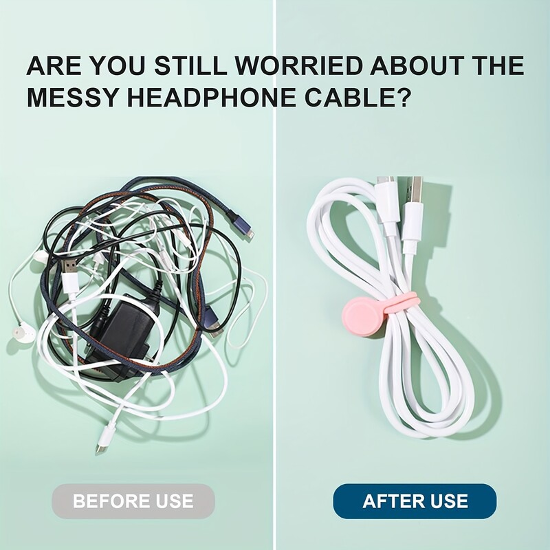 10 gab. Magnētiskās datu kabeļu saites, biroja galda piederumi, rakstāmgalda organizators, mājas organizēšana un uzglabāšana, biroja galda piederumi