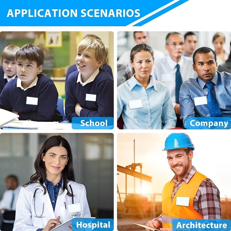 10/1 tk. Haaknõelaga klamber, läbipaistev pross, märgi märgi ID-kaardi hoidja ettevõtte kontorikonverentsi töötajatele.