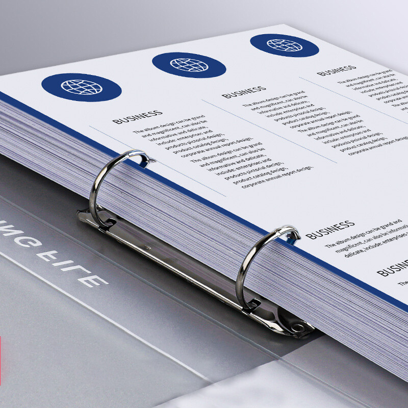 Mapa D-kopča s 2 rupe Plastična Pp mapa A4 Torba za datoteke Kutija za pohranu Binder Torba za dokumente s ugovornim računima Školski uredski pribor