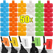 Naljepnice za kabele u boji Vezice za kabele Upisivi podatkovni kabeli Žičane samoljepljive naljepnice Žičane oznake za višekratnu upotrebu za organizator kabela