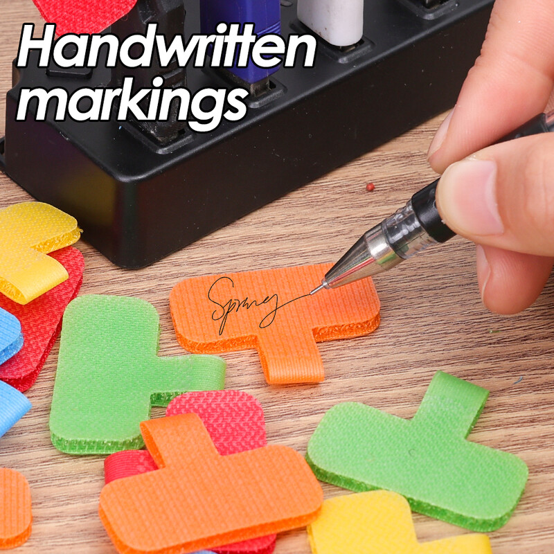 Naljepnice za kabele u boji Vezice za kabele Upisivi podatkovni kabeli Žičane samoljepljive naljepnice Žičane oznake za višekratnu upotrebu za organizator kabela