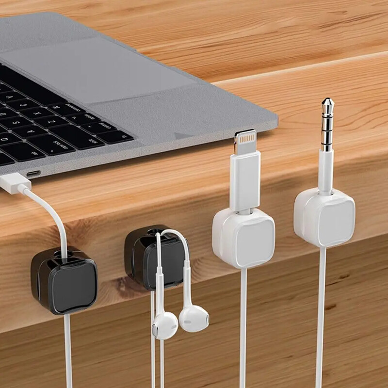 30/1 gab. Magnētiskie kabeļu skavas Pašlīmējoši regulējami vadu turētāji zem rakstāmgalda Vadu pārvaldības kabeļu organizētājs mājas birojam