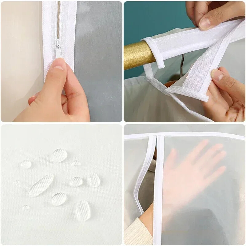 Prozirna odjeća koja visi Poklopac za prašinu Odijelo Odijelo Vreća za pohranu kaputa Torbica Organizator Ormar Haljina za odjeću Vreća za zaštitu od prašine