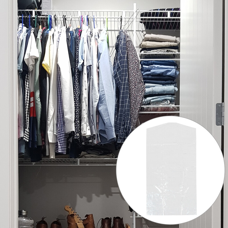 60x90cm Poklopac za prašinu za odjeću Prozirne plastične vrećice za odjeću Jednokratne vrećice otporne na prašinu za kućnu trgovinu na otvorenom