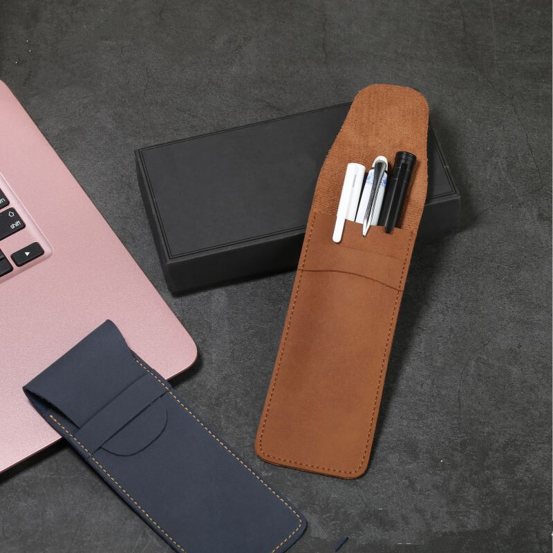 Retro kožni držač za olovke, torbica za poslovnu olovku za nalivpero, školski ured, zaštitni omot za pribor za učenike, organizator za olovke