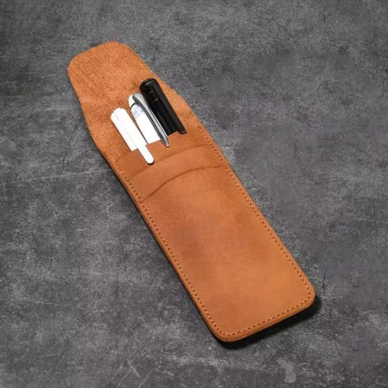 Retro kožni držač za olovke, torbica za poslovnu olovku za nalivpero, školski ured, zaštitni omot za pribor za učenike, organizator za olovke