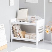 Dvoslojni stolni stalak za pohranu, plastična polica za pohranu velikog kapaciteta, višenamjenski držač za pisaći pribor