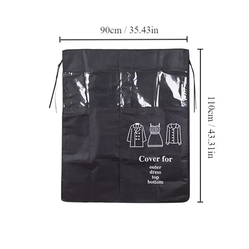 1 kom viseća netkana vješalica za odjeću, navlaka za prašinu, navlaka za kućanstvo