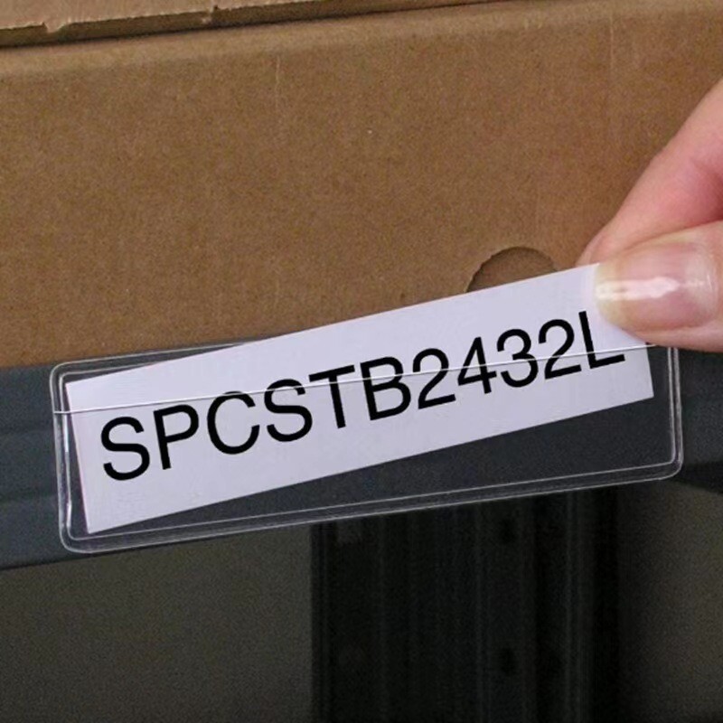 4/20 tk etiketihoidjad Kleepuv riiulisilt tühja kaardiga läbipaistvate silditaskutega kodukontori raamaturiiulite prügikastide klassifikatsioon