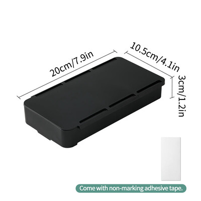 Skrivena samoljepljiva ladica za pohranu Skrivena ispod stola Ladica za pribor za šminku Uredska kutija ispod ladice Organizator za sitnice