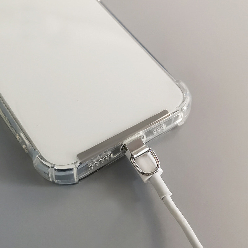 4/2/1PC Ultra-subțire inoxidabil telefon mobil șnur garnitură de plasture upgrade urechi îndoite detașabil anti-pierdere card de conectare de siguranță