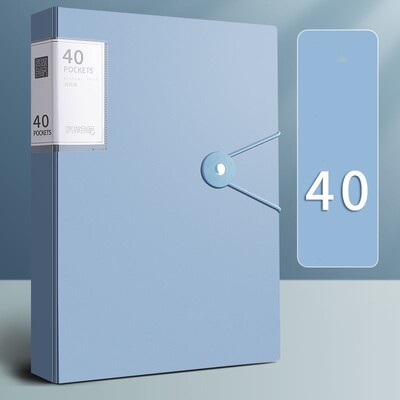 Geantă pentru fișiere A4 40 de pagini Carte de date Dosar pentru fișiere de capacitate mare Broșură cu informații Suport de depozitare Papetarie Rechizite școlare de birou