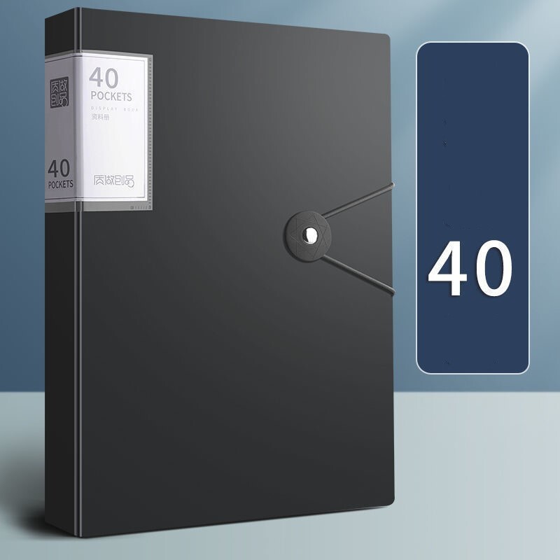 Geantă pentru fișiere A4 40 de pagini Carte de date Dosar pentru fișiere de capacitate mare Broșură cu informații Suport de depozitare Papetarie Rechizite școlare de birou