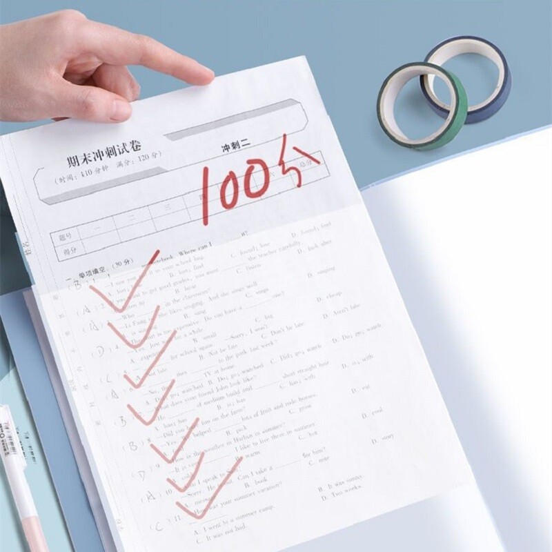 Geantă pentru fișiere A4 40 de pagini Carte de date Dosar pentru fișiere de capacitate mare Broșură cu informații Suport de depozitare Papetarie Rechizite școlare de birou