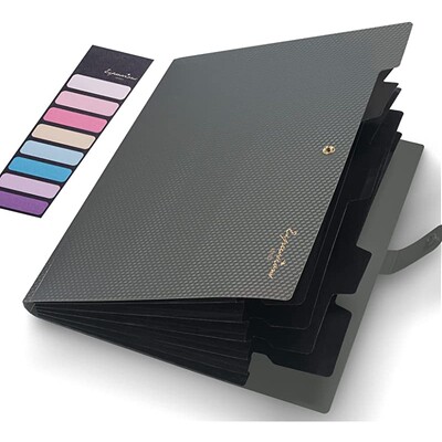 Dosar extensibil pentru fișiere, 5 dosare de buzunar pentru documente, organizator portabil de hârtie pentru rechizite de birou școlare, dimensiune A4