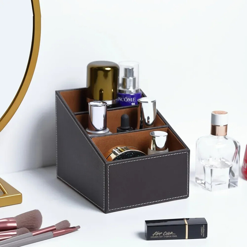 PU kožni držač daljinskog upravljača Stolni organizator Kutija za pohranu za TV vodič Pošta Telefon Ured Rešetka za sortiranje Stalak za kozmetičke olovke