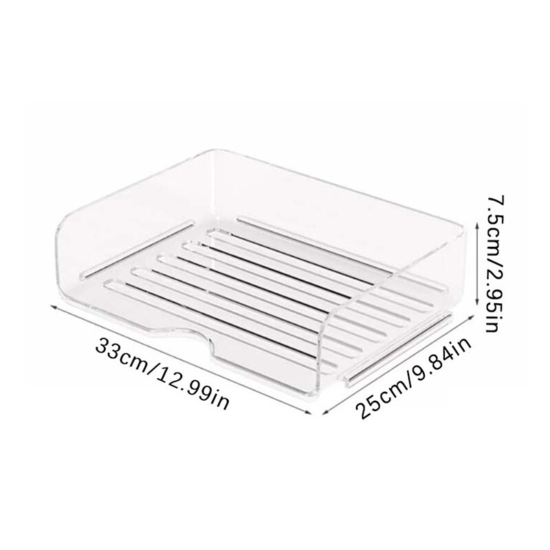 Papetarie Tava pentru fișiere de birou Suport durabil pentru cărți de birou Suport de hârtie stivuit Raft din plastic A4 Organizator de documente