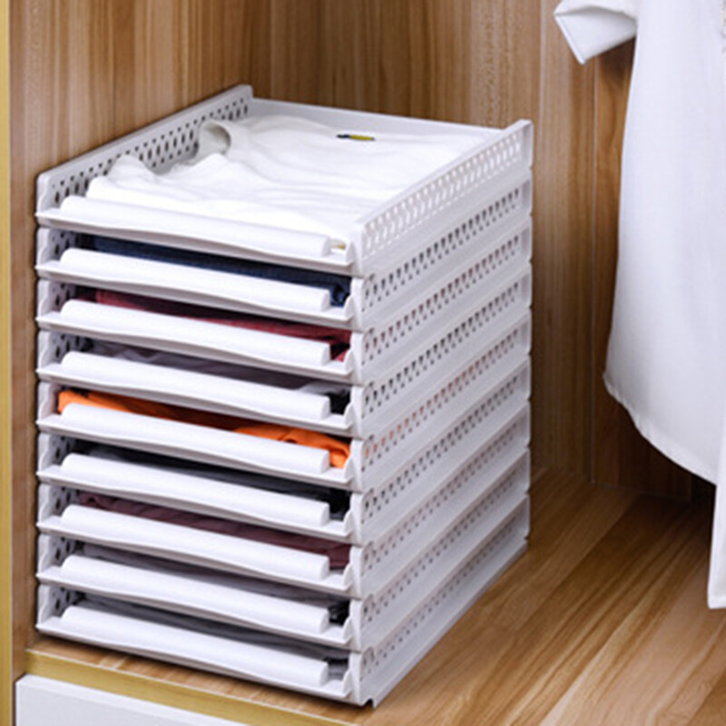 Sklopivi stalak za pohranu odjeće koji se može složiti Slojevita pregradna polica s odjećom Organizator za pohranu odjeće za kućnu pohranu Alati