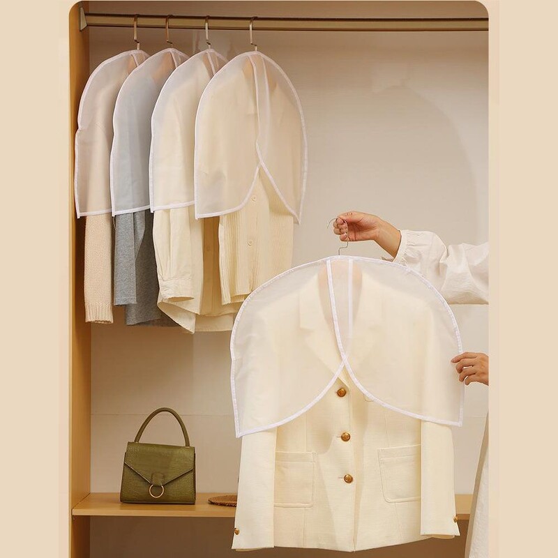 Дрехи Прахозащитно покритие Home Armario de Ropa Висящ прозрачен гардероб Калъф за костюм на половин рамо Водоустойчив калъф Органайзер за дрехи