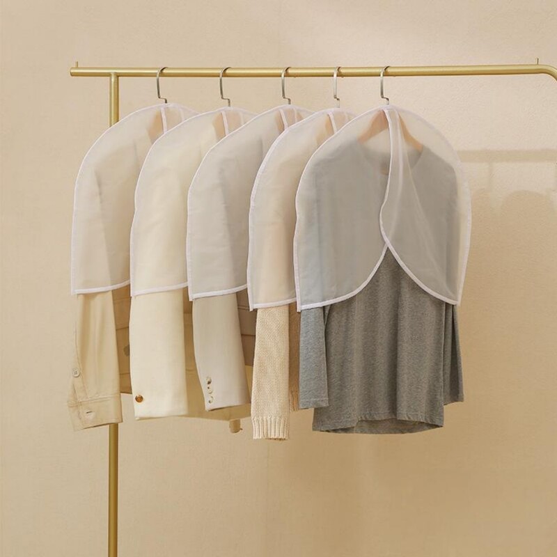 Дрехи Прахозащитно покритие Home Armario de Ropa Висящ прозрачен гардероб Калъф за костюм на половин рамо Водоустойчив калъф Органайзер за дрехи