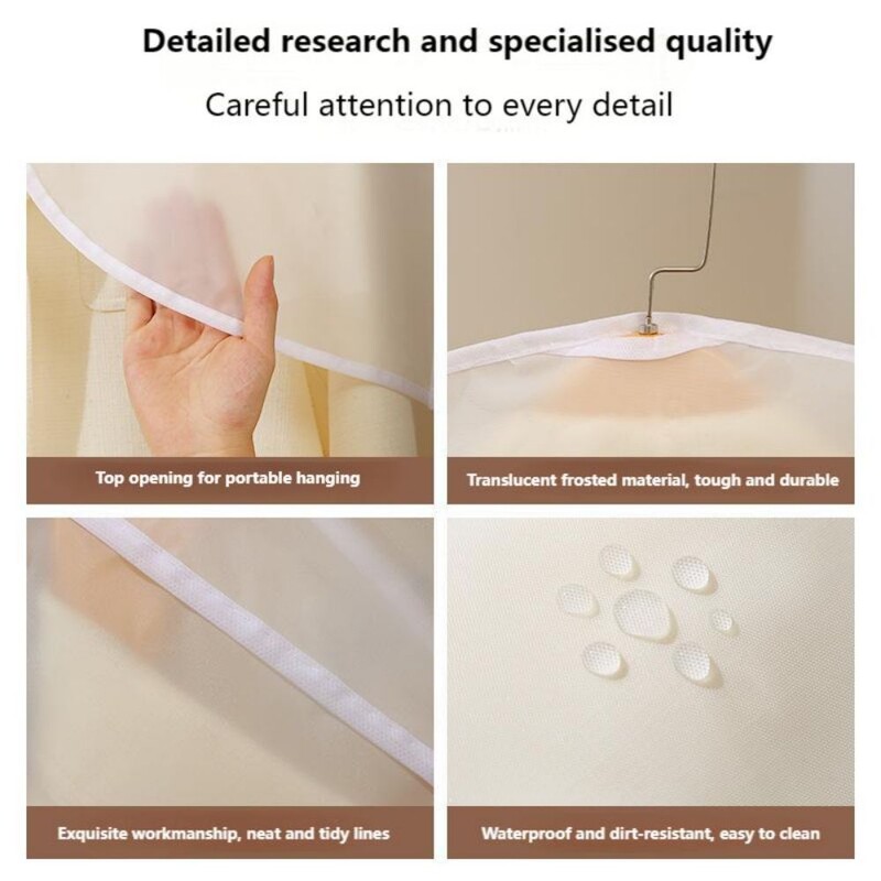 Дрехи Прахозащитно покритие Home Armario de Ropa Висящ прозрачен гардероб Калъф за костюм на половин рамо Водоустойчив калъф Органайзер за дрехи