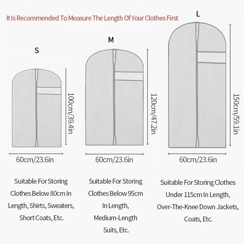 Navlake za odjeću otporne na prašinu Vodootporna odjeća Navlaka za prašinu Kaput Štitnik za odijelo Viseće torbe za odjeću Organizator za ormar