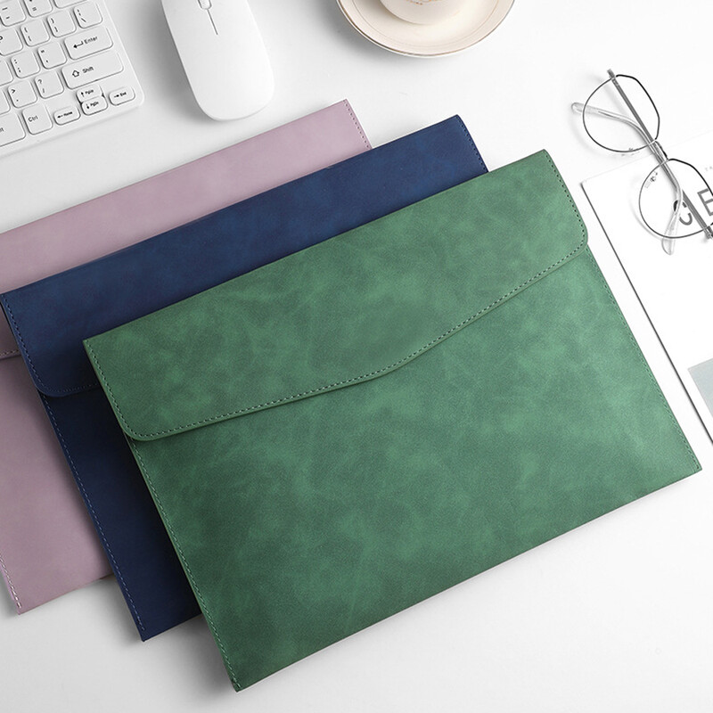 Geanta Documente Piele A4 Plic Suport Documente Geanta Documente Piele PU de calitate Femeie Organizator Documente Geanta File