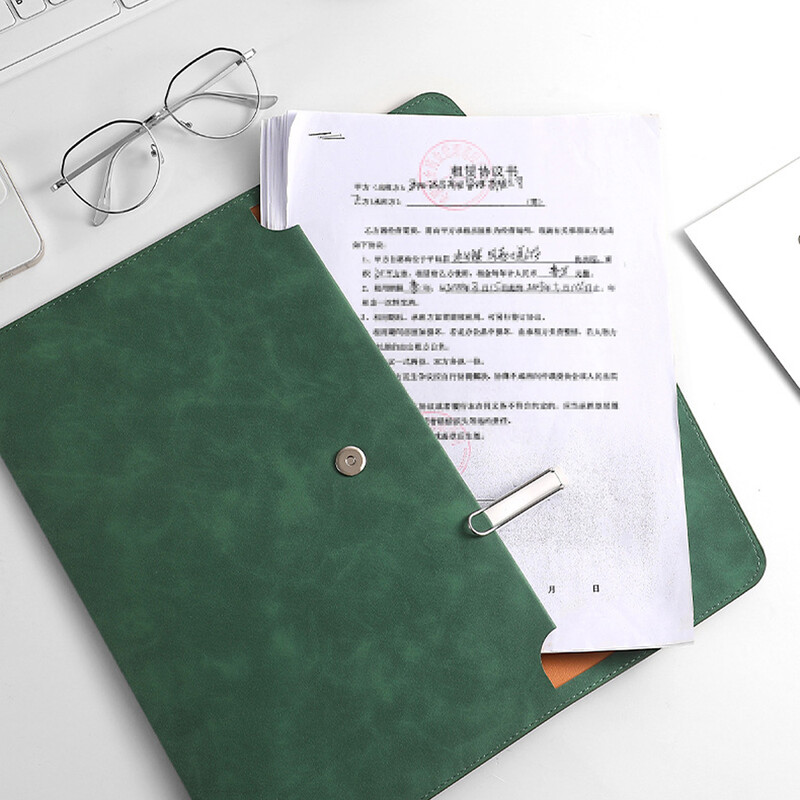 Geanta Documente Piele A4 Plic Suport Documente Geanta Documente Piele PU de calitate Femeie Organizator Documente Geanta File