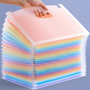 1 τεμ. A4 Rainbow Color Multi Layer Vertical Storage Folders File 25 Layers Φάκελοι φακέλων σχολικού γραφείου Σακούλες αποθήκευσης προμήθειες