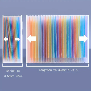 1 τεμ. A4 Rainbow Color Multi Layer Vertical Storage Folders File 25 Layers Φάκελοι φακέλων σχολικού γραφείου Σακούλες αποθήκευσης προμήθειες