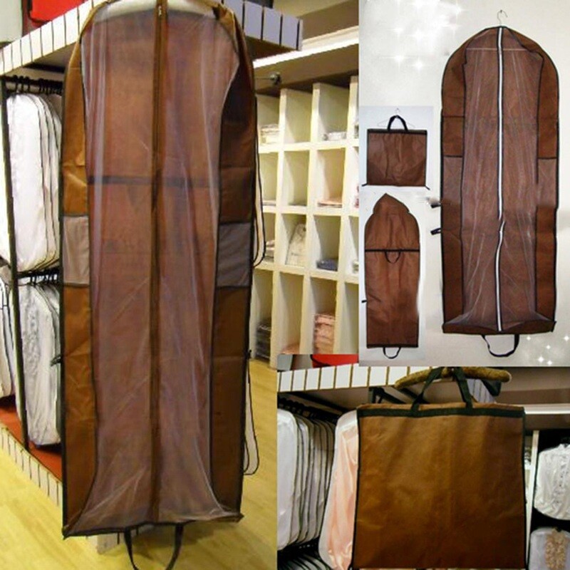 Suur pulmakleidi jaoks Tolmukaitse Tõmblukuga kleit Tolmukindel kate Hoiukott Kokkupandav rõivaste riiete ümbriskaitse