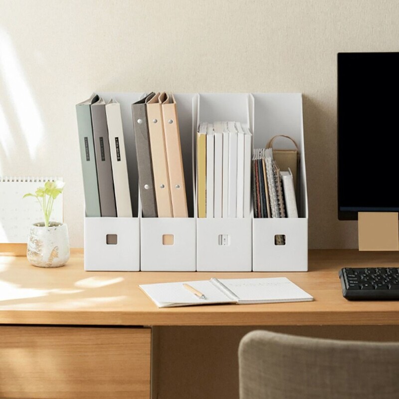 Nou 1 buc. Dosar din plastic pentru fișiere de birou Suport pentru cărți Suport pentru reviste Birou Document hârtie Organizator vertical de depozitare Stand Raft Raft