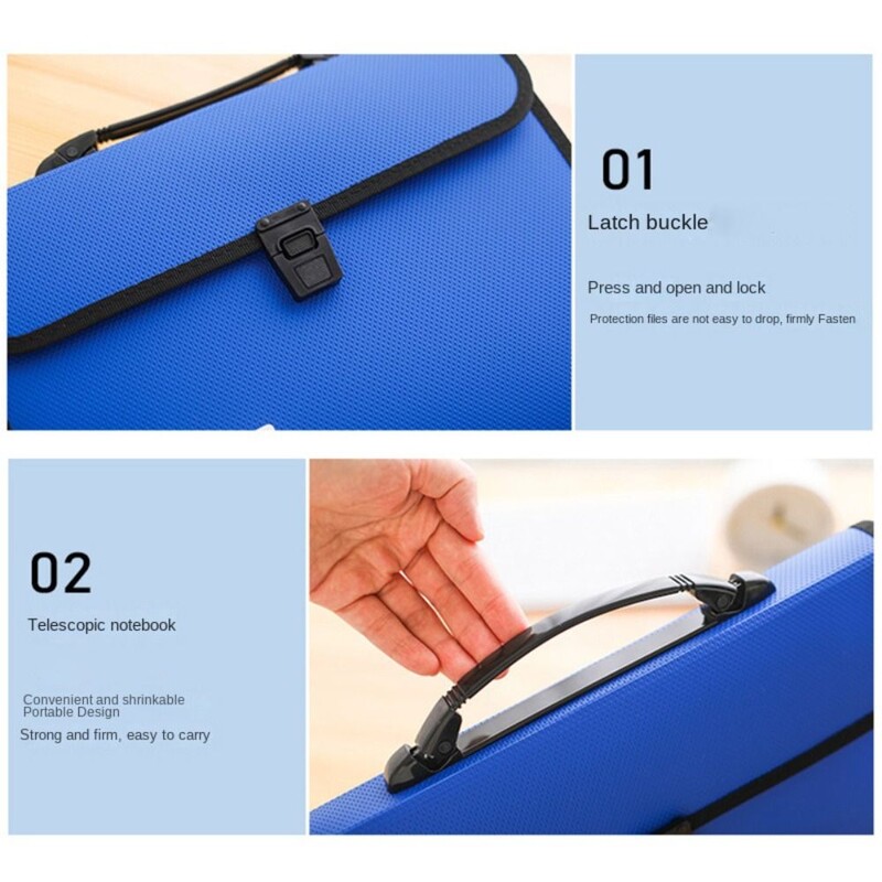 A4 proširiva datoteka, mapa s harmonikom, prijenosni PP, uredski, školski organizator, torbica s 13 džepova, držač za torbu za orgulje